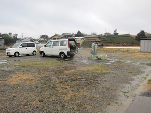 吉田町K様、家づくりのスタートです。【1】地盤調査。