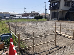 駐車場　造成始まりました：吉田町