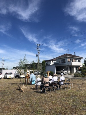 先日、地鎮祭をとり行いました : 吉田町